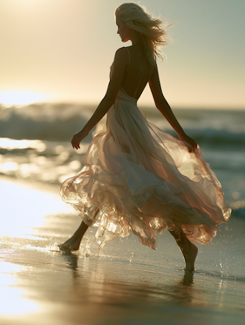 Golden Hour Elegance at the Beach