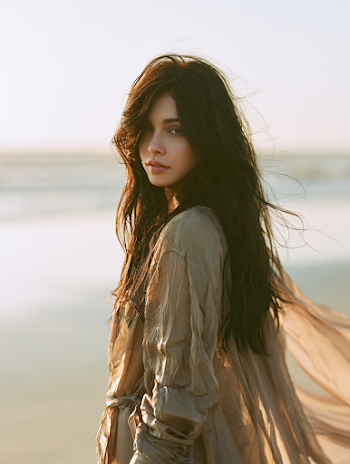 Golden Hour Elegance on the Beach