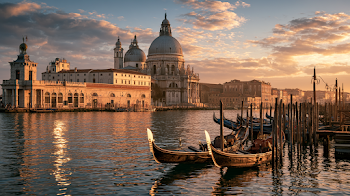 Golden Hour Reflection of Santa Maria della Salute in Venice