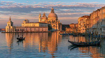 Golden Hour Reflection of Santa Maria della Salute in Venice