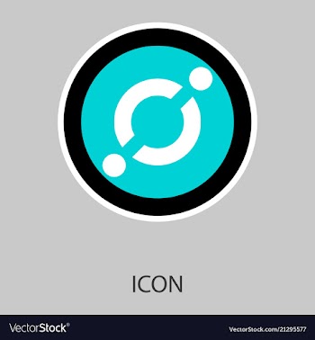 Golden icon coin crypto currency blockchain coin vector image