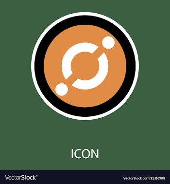 Golden icon coin crypto currency blockchain coin vector image