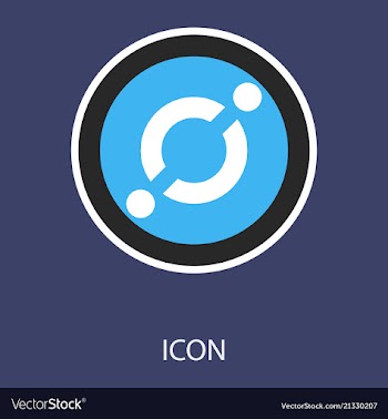 Golden icon coin crypto currency blockchain coin vector image