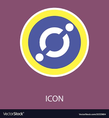 Golden icon coin crypto currency blockchain coin vector image