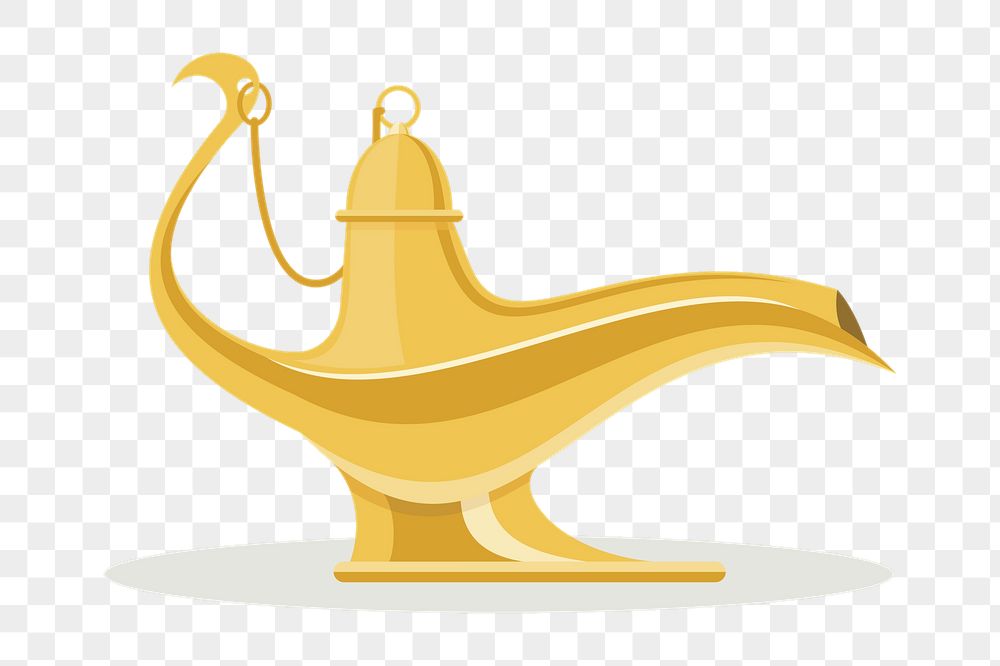 Golden lamp png sticker, object | Free PNG - rawpixel