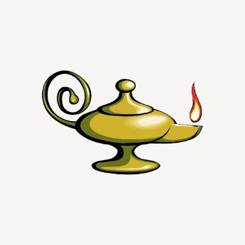 Golden lamp sticker, object illustration | Free Vector - rawpixel