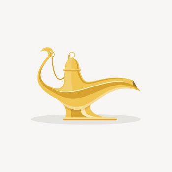 Golden lamp sticker, object illustration | Free Vector - rawpixel