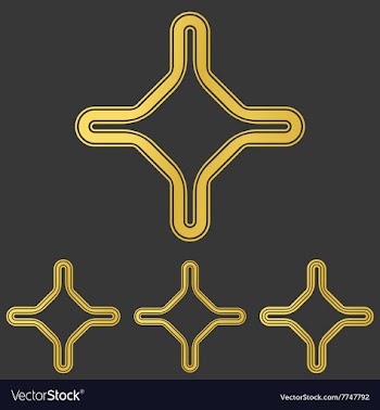 Golden line corporate logo design set vector image