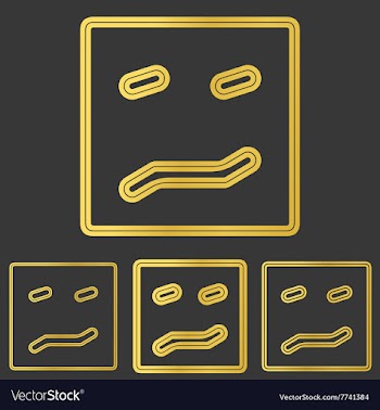 Golden line fear logo design set vector image