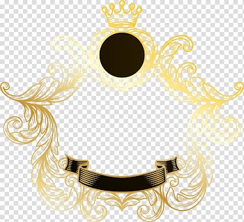 Golden line frame transparent background PNG clipart