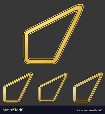 Golden line success logo design set vector image