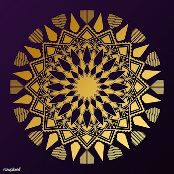 Golden mandala badge | Free stock vector - 563223