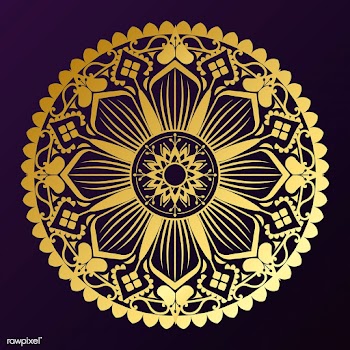 Golden mandala badge | Free stock vector - 563224