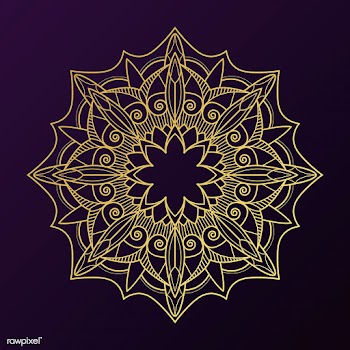 Golden mandala badge | Free stock vector - 563226