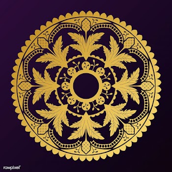 Golden mandala badge | Free stock vector - 563228