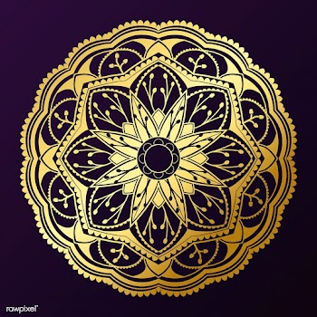Golden mandala badge | Free stock vector - 563229