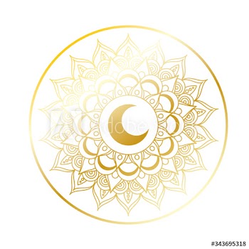 golden mandala ramadan kareem decoration