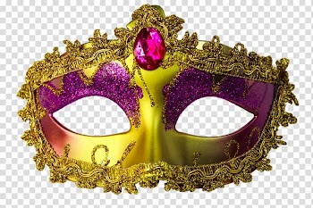 Golden mask transparent background PNG clipart
