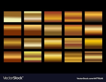 golden metal gradients collection eps 10