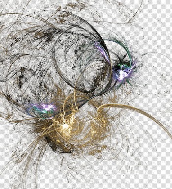 Golden meteor, black, green, and yellow abstract design illustration transparent background PNG clipart