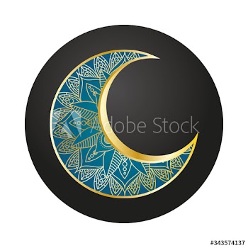 golden moon ramadan kareem decoration