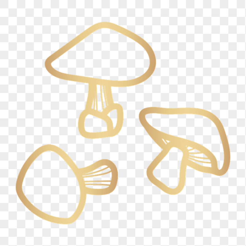 Golden mushroom png doodle sticker, | Free PNG - rawpixel