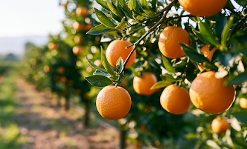 Golden Orange Orchard in Andalusia
