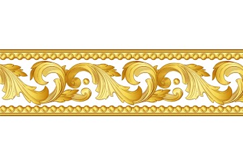 Golden ornamental border design Free Vector