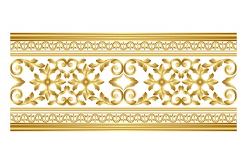 Golden ornamental border Free Vector