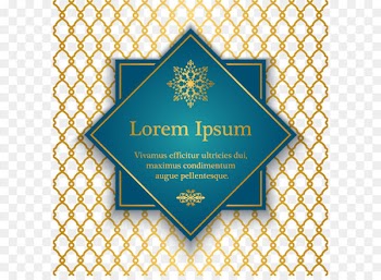 Golden pattern blue background vector 