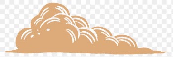 Golden png cloud cute doodle sticker