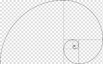 Golden Ratio Spiral Number Fibonacci White Circle