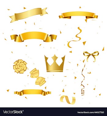 golden ribbon abstract design
