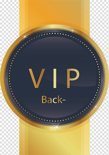 Golden ribbon membership card transparent background PNG clipart