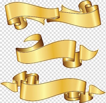 , golden ribbon transparent background PNG clipart