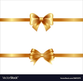golden ribbons collection with horizontal yellow