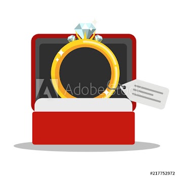 Golden ring in a box