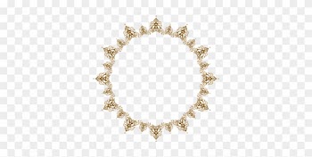 Golden Round Frame, Frame, Golden Frame, Border Frame - Gold
