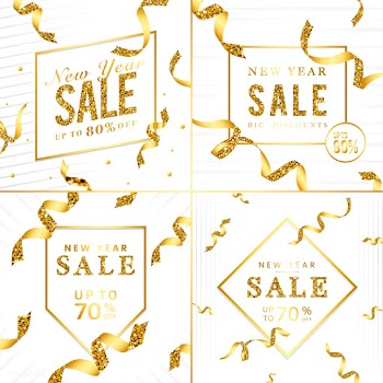 Golden sale sign vector set | Free stock vector - 535054