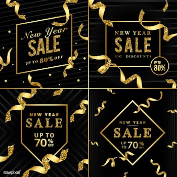 Golden sale sign vector set | Free stock vector - 535063