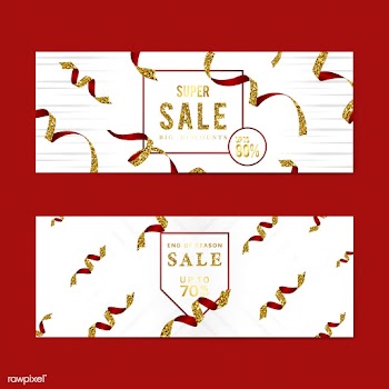Golden sale sign vector set | Free stock vector - 535104