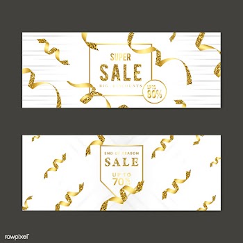 Golden sale sign vector set | Free stock vector - 535110