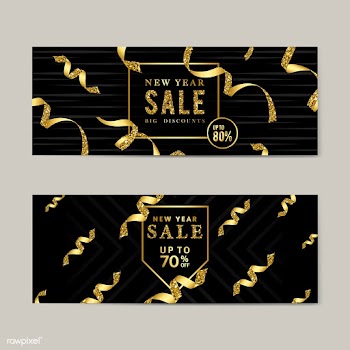 Golden sale sign vector set | Free stock vector - 535128