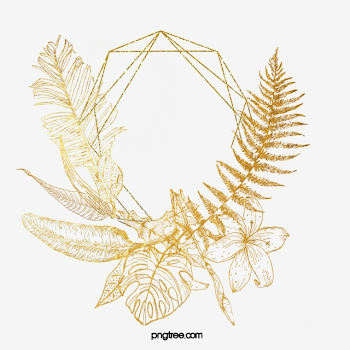 Golden Shiny Leaves Border, Leaf, Frame, Golden PNG Transparent ...