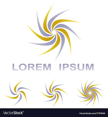 Golden silver abstract technology template set vector image
