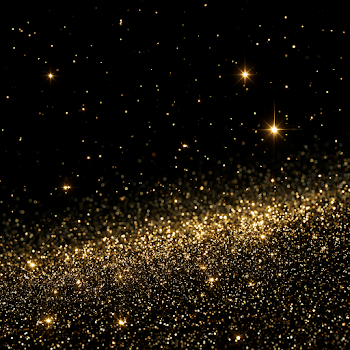 Golden Sparkling Stars and Confetti