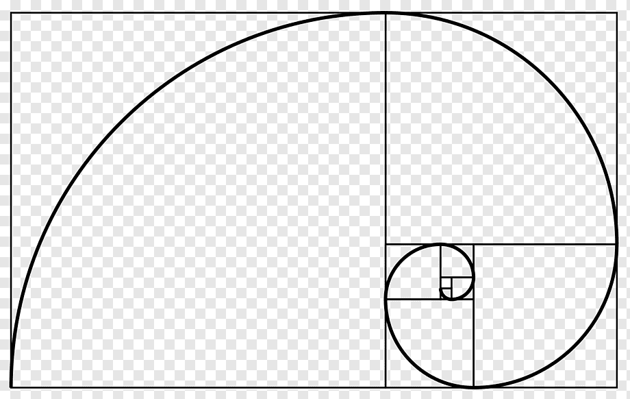 Golden spiral Golden ratio Fibonacci number Golden rectangle, Euclidean, angle, white, text png