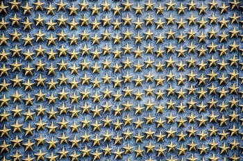 Golden star pattern on blue | Free Photo - rawpixel