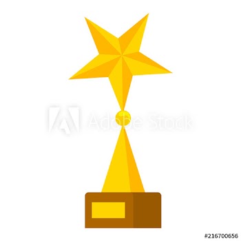 Golden star statuette