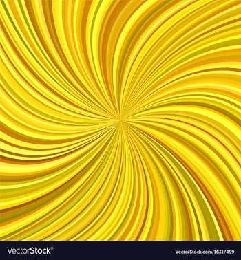 Golden swirl background from curved stripes vector image